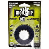 IPG IRON GRIP SBK110 Self-Fusing Tape, 10 ft L, 1 in W, Silicone Backing, Black